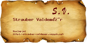 Strauber Valdemár névjegykártya